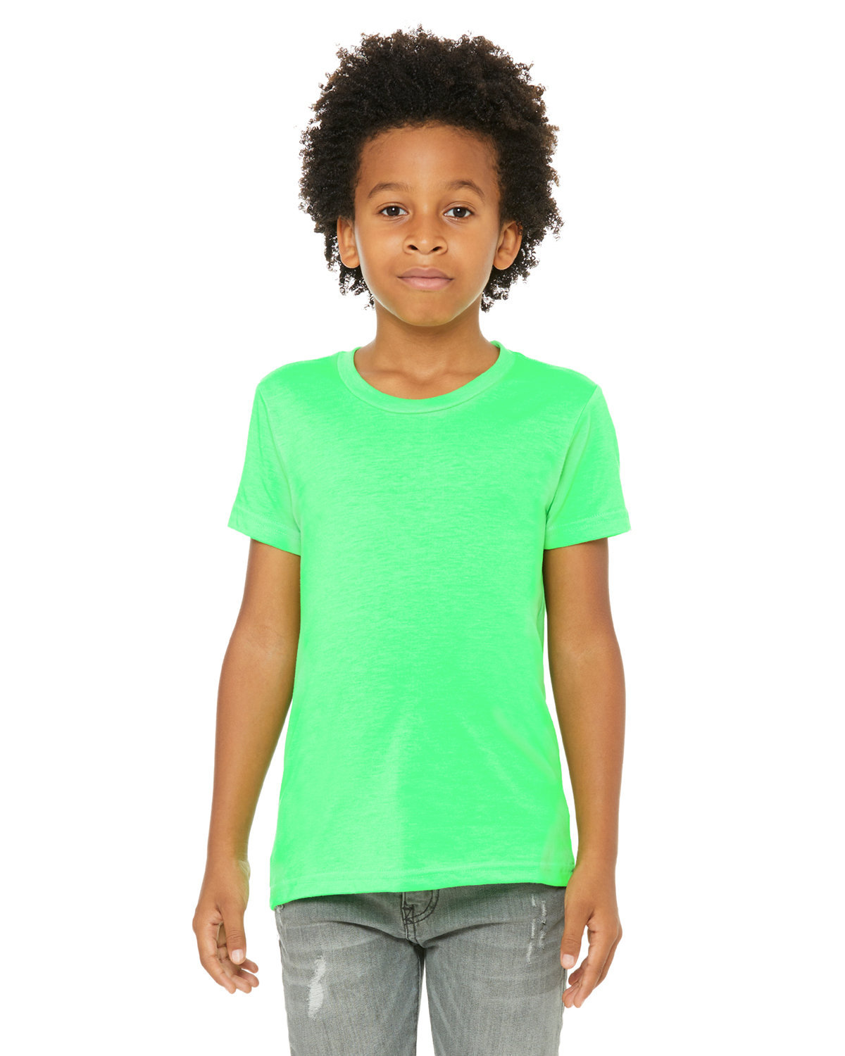 Bella + Canvas Youth CVC Jersey T-Shirt NEON GREEN 
