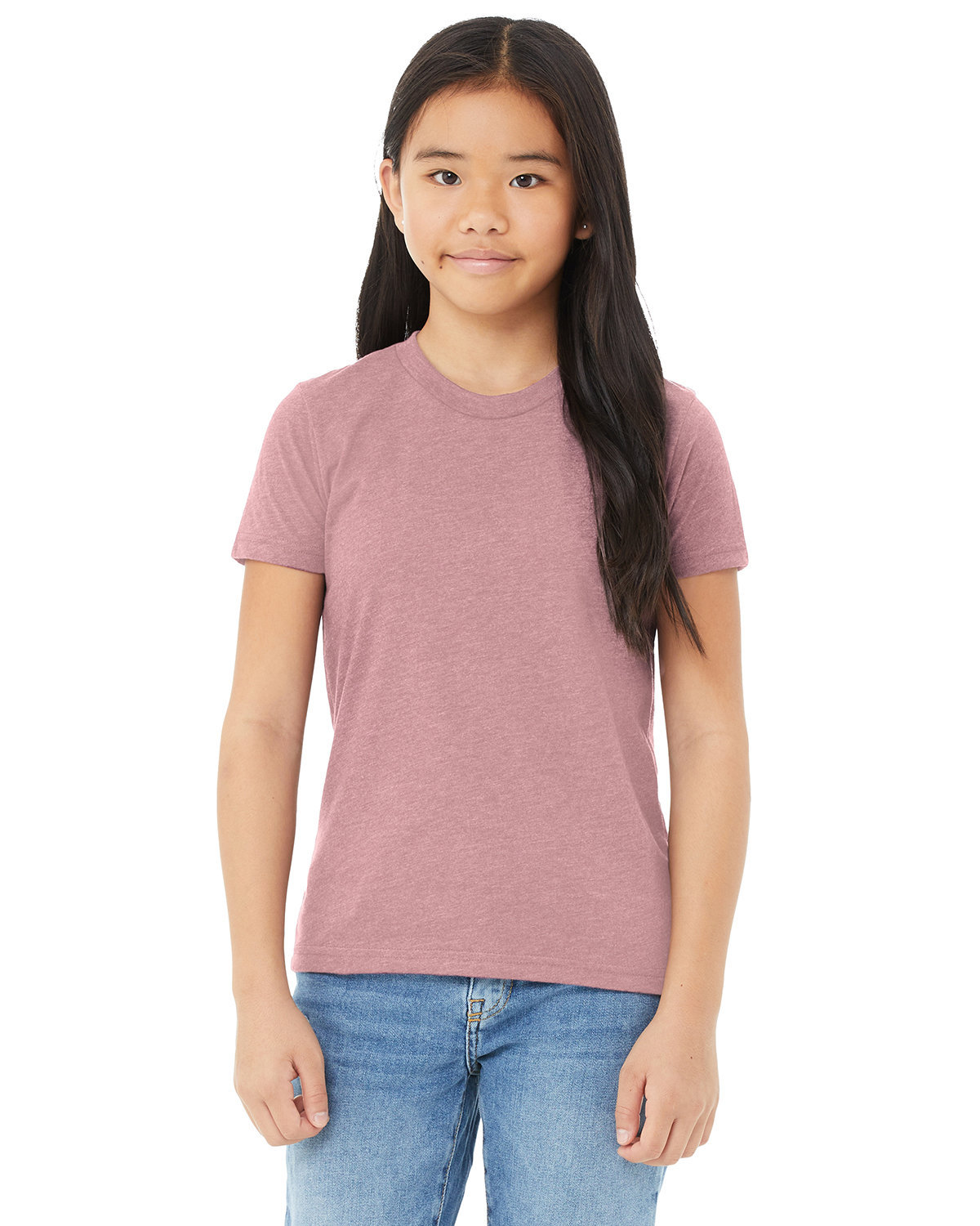 Bella + Canvas Youth CVC Jersey T-Shirt HEATHER ORCHID 