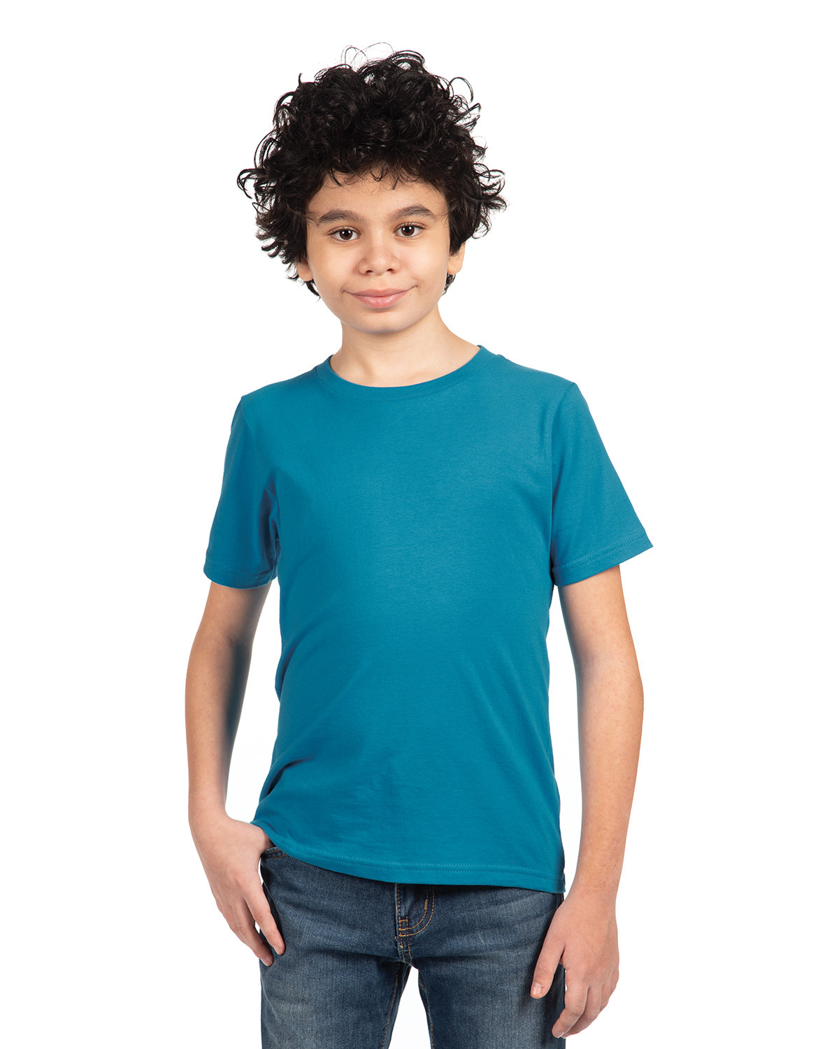 Next Level Apparel Youth Boys’ Cotton Crew TURQUOISE 