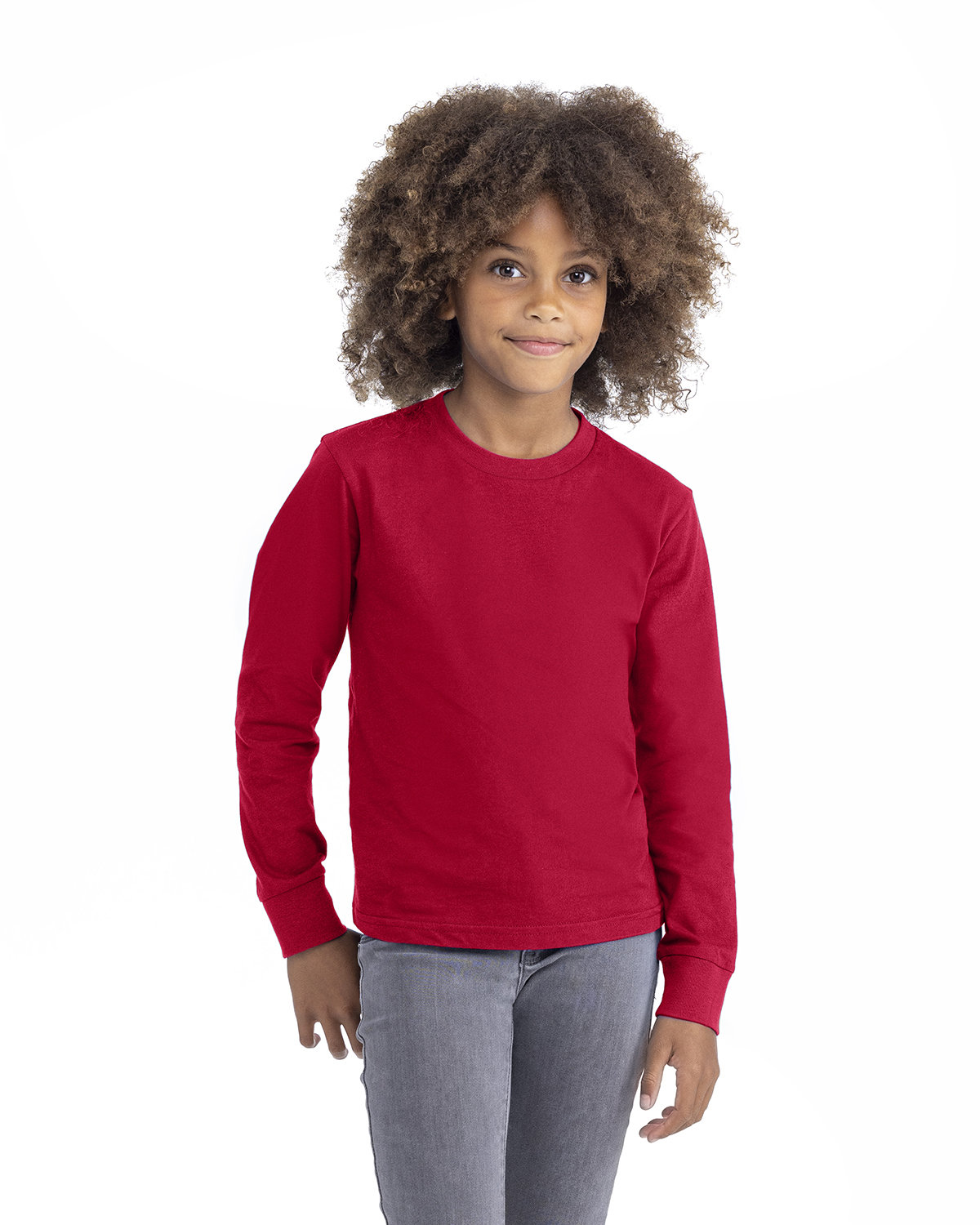 Next Level Apparel Youth Cotton Long Sleeve T-Shirt | alphabroder