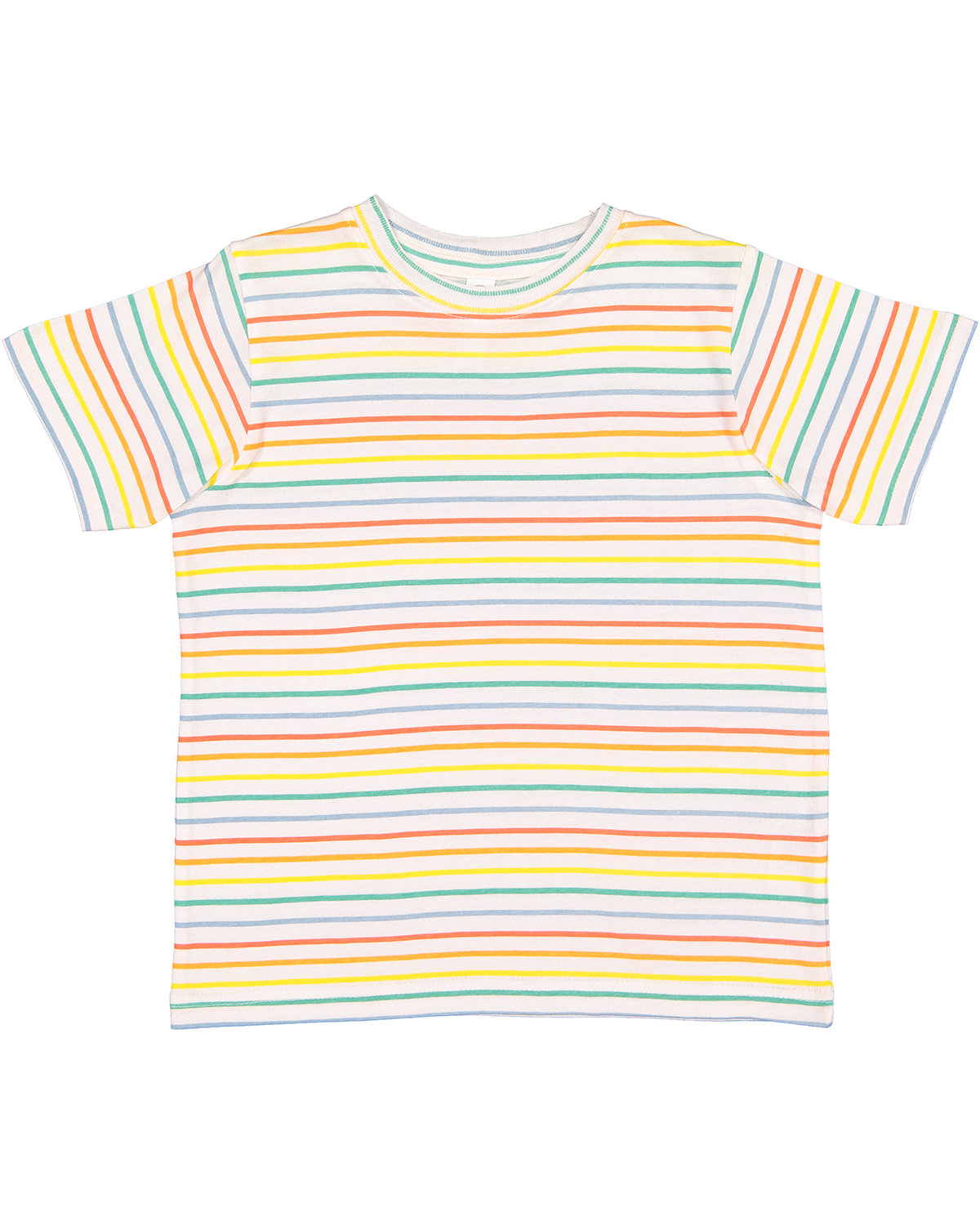 Rabbit Skins Toddler Fine Jersey T-Shirt RAINBOW STRIPE 