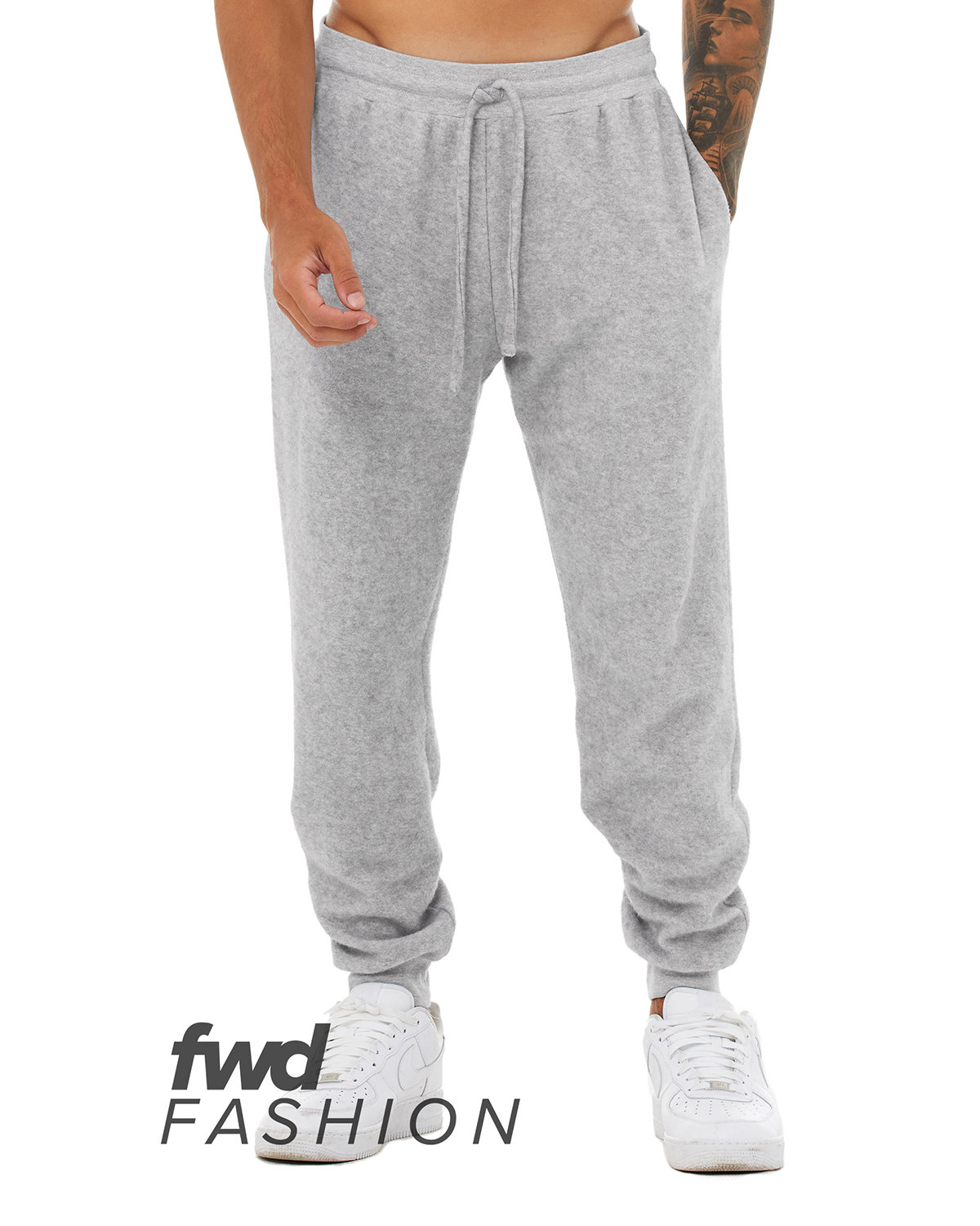 Bella + Canvas FWD Fashion Unisex Sueded Fleece Jogger Pant ATHLETIC HEATHER 
