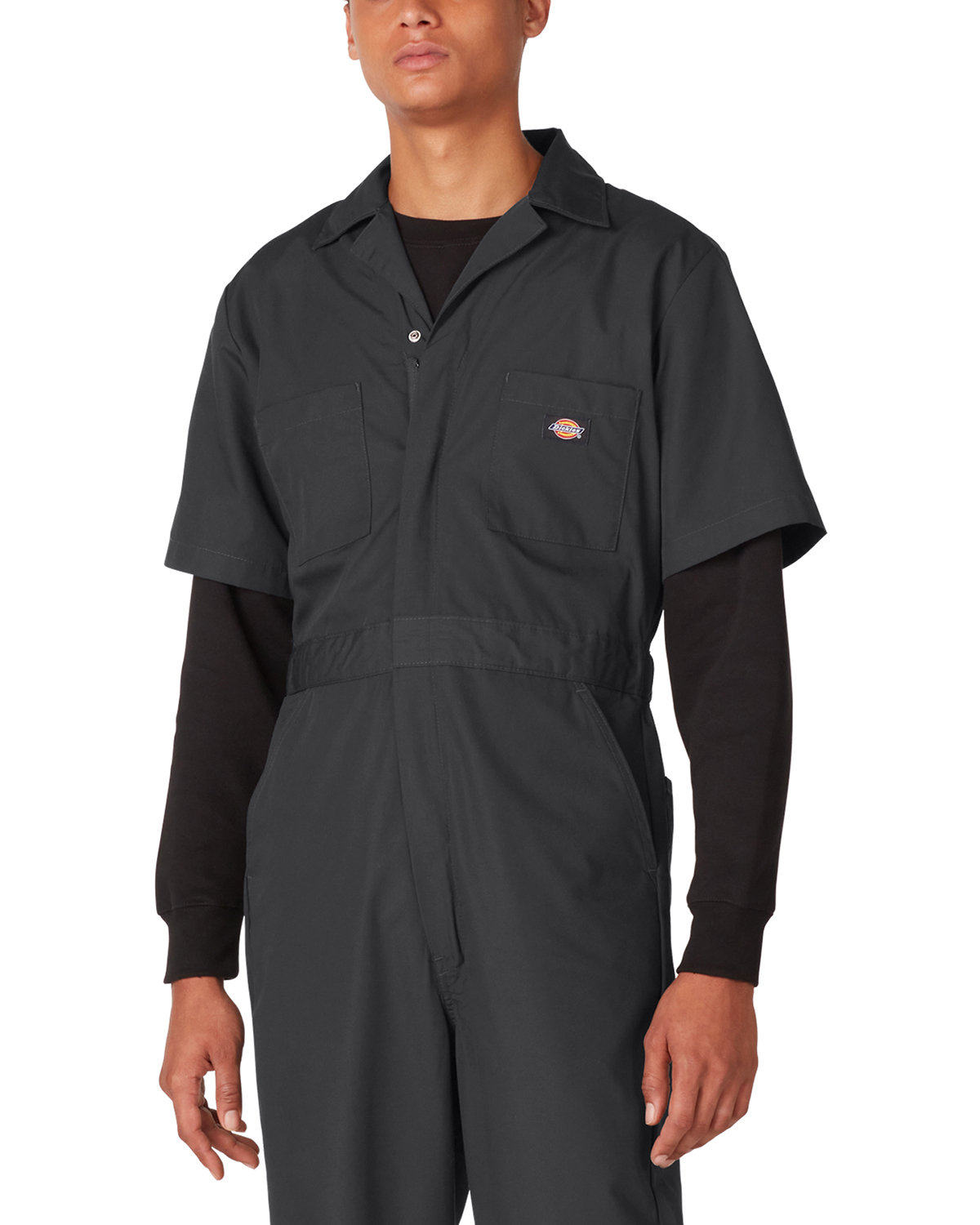 Dickies Men's Short-Sleeve Coverall BLACK _XL 