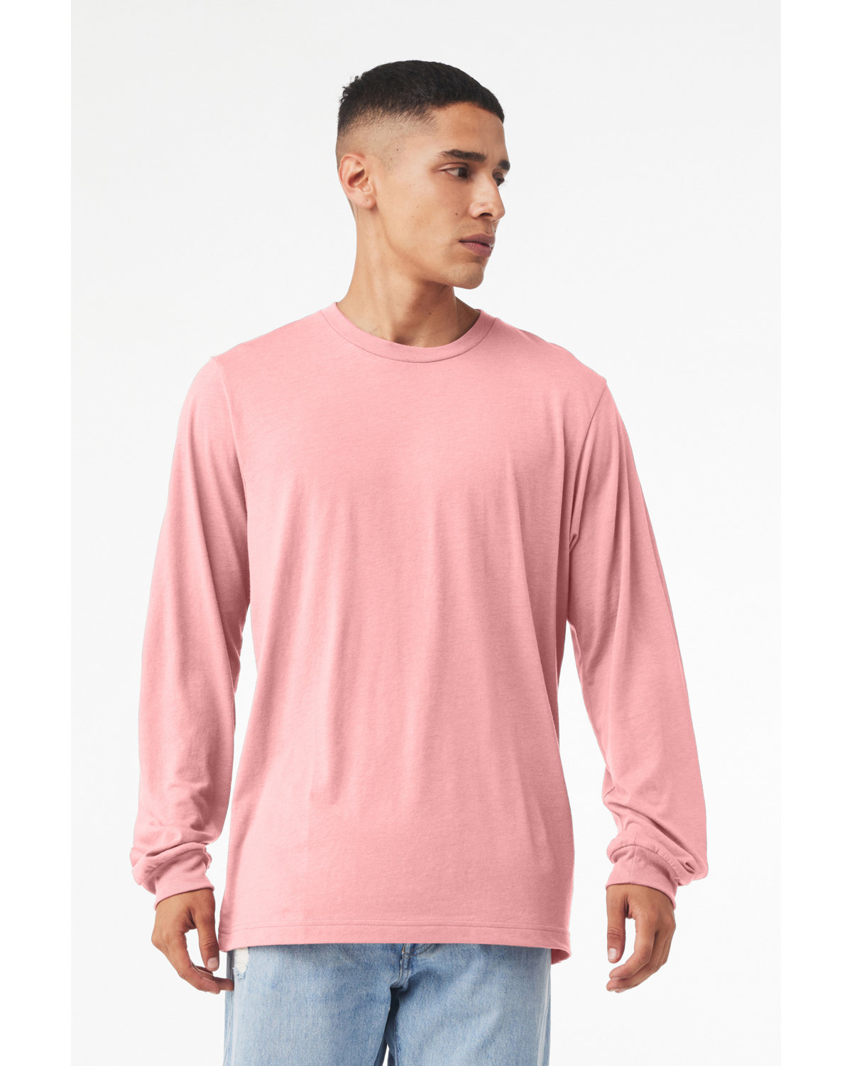 Bella + Canvas Unisex Jersey Long-Sleeve T-Shirt pink 