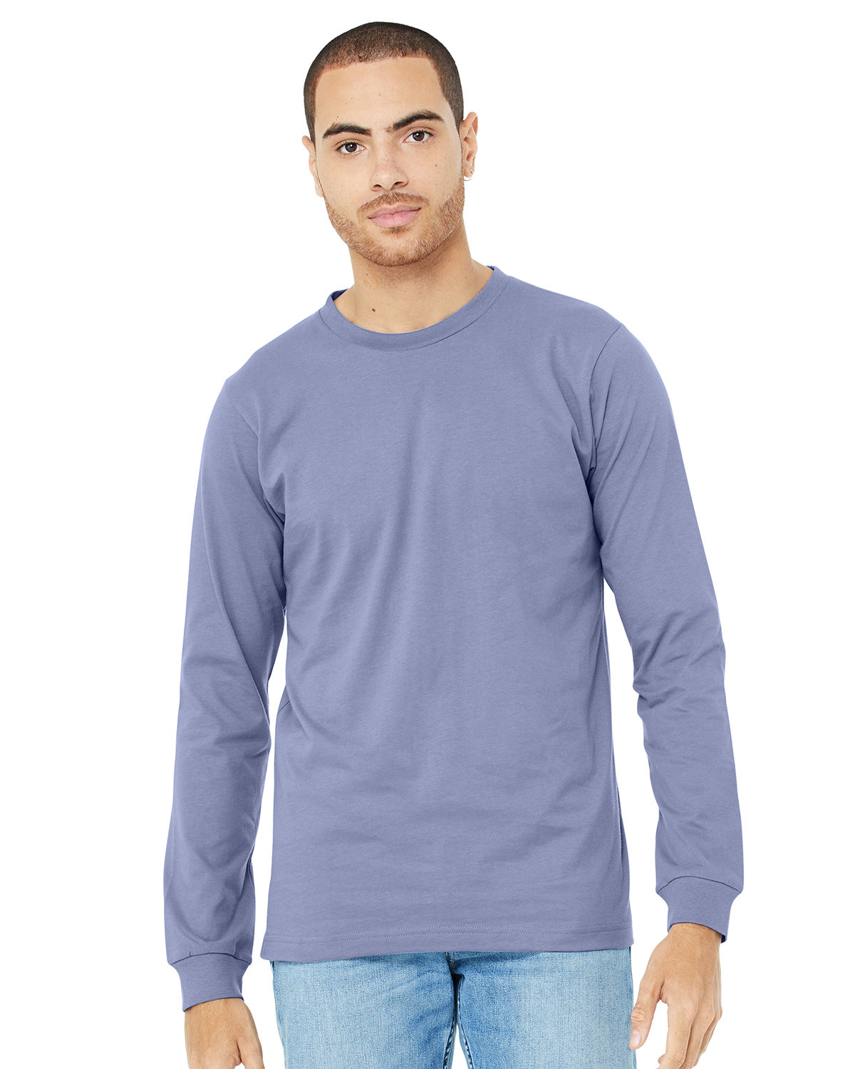 Bella + Canvas Unisex Jersey Long-Sleeve T-Shirt lavender blue 