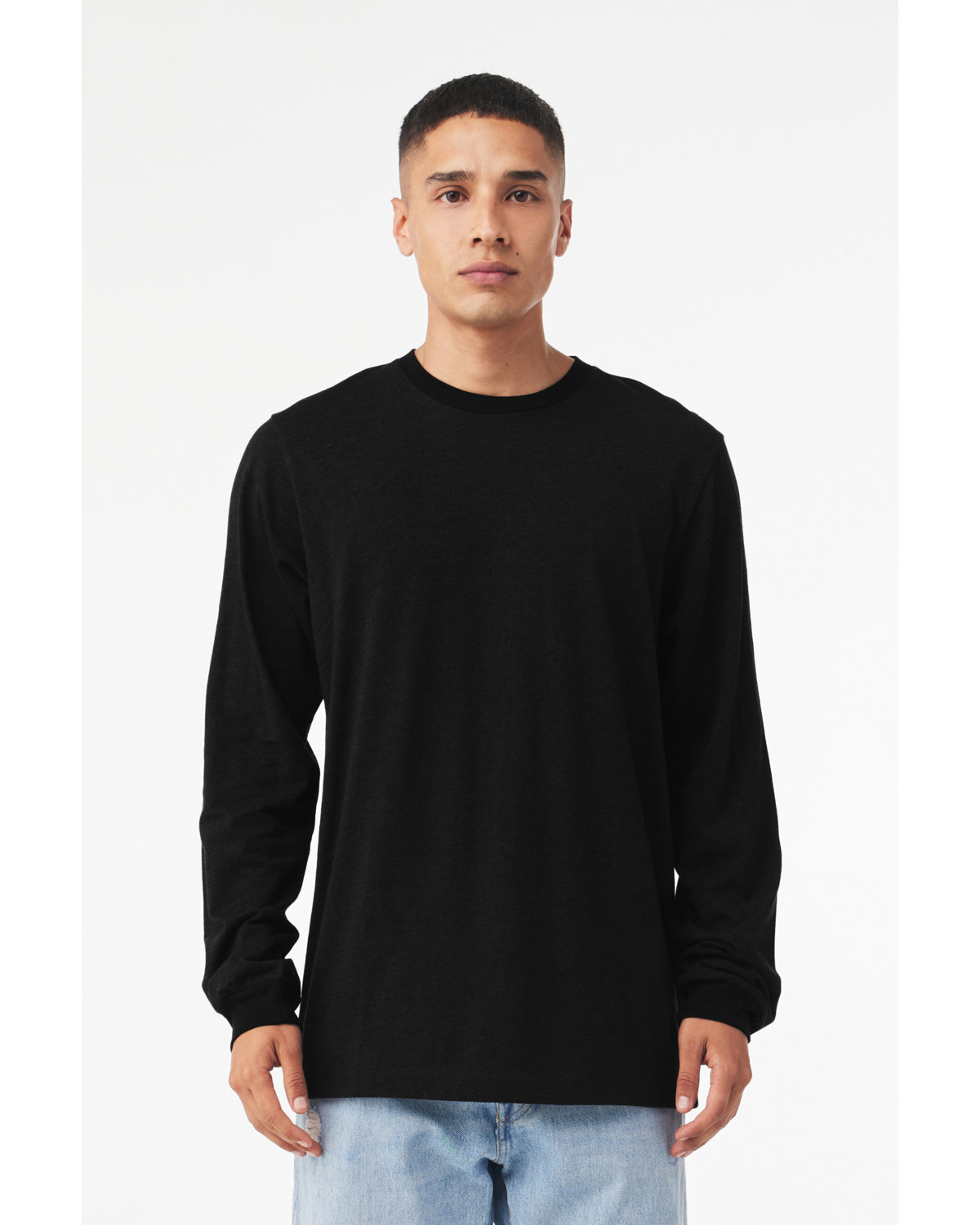 Bella + Canvas Unisex Jersey Long-Sleeve T-Shirt VINTAGE BLACK 