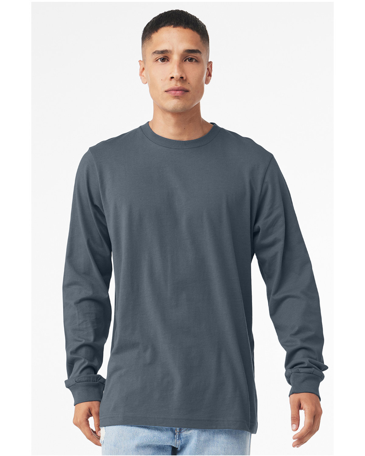 Bella + Canvas Unisex Jersey Long-Sleeve T-Shirt VINTAGE NAVY 