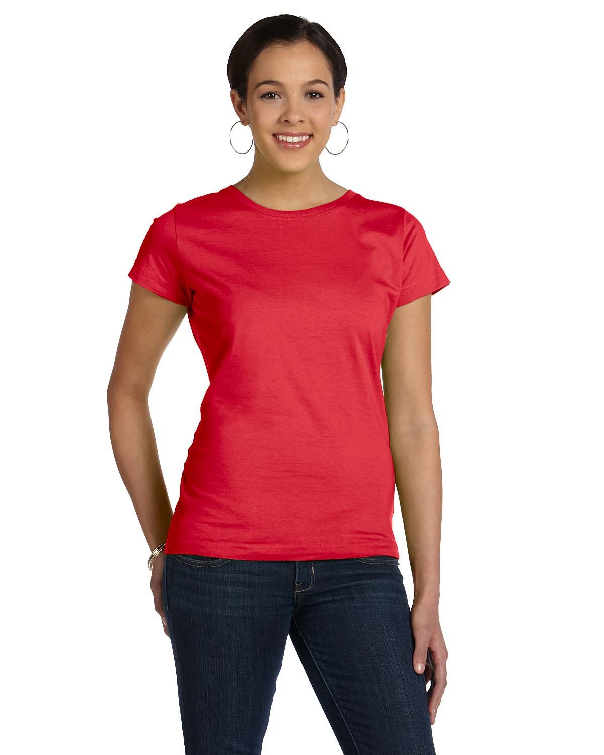 LAT Ladies' Fine Jersey T-Shirt RED 