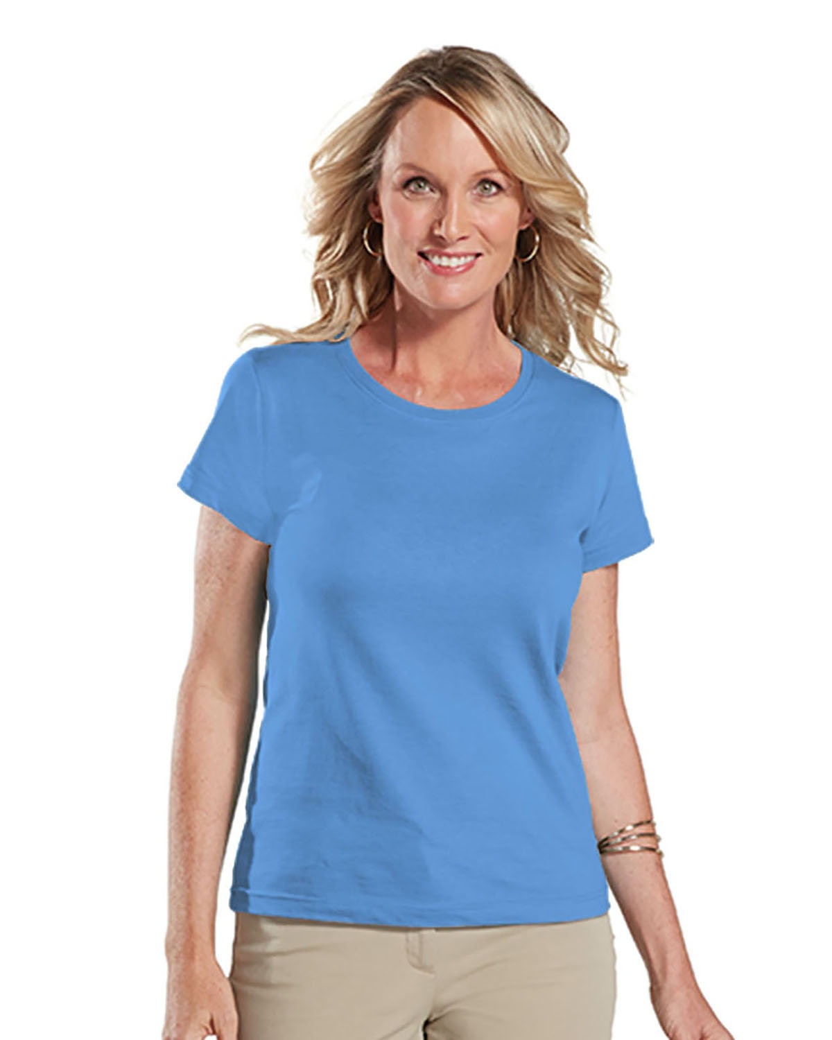 LAT Ladies' Fine Jersey T-Shirt CAROLINA BLUE 