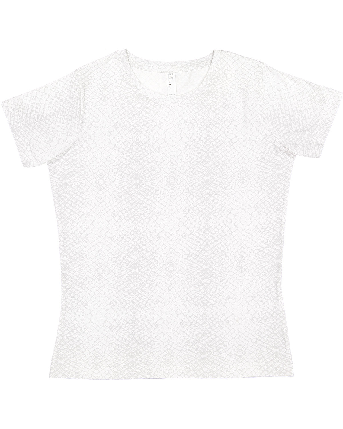 LAT Ladies' Fine Jersey T-Shirt WHITE REPTILE 