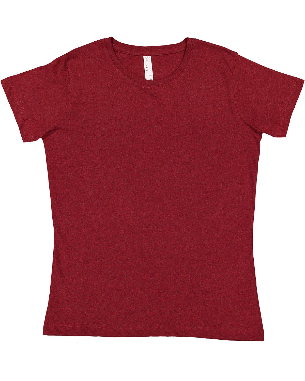 LAT Ladies' Fine Jersey T-Shirt CARDINAL BLKOUT 