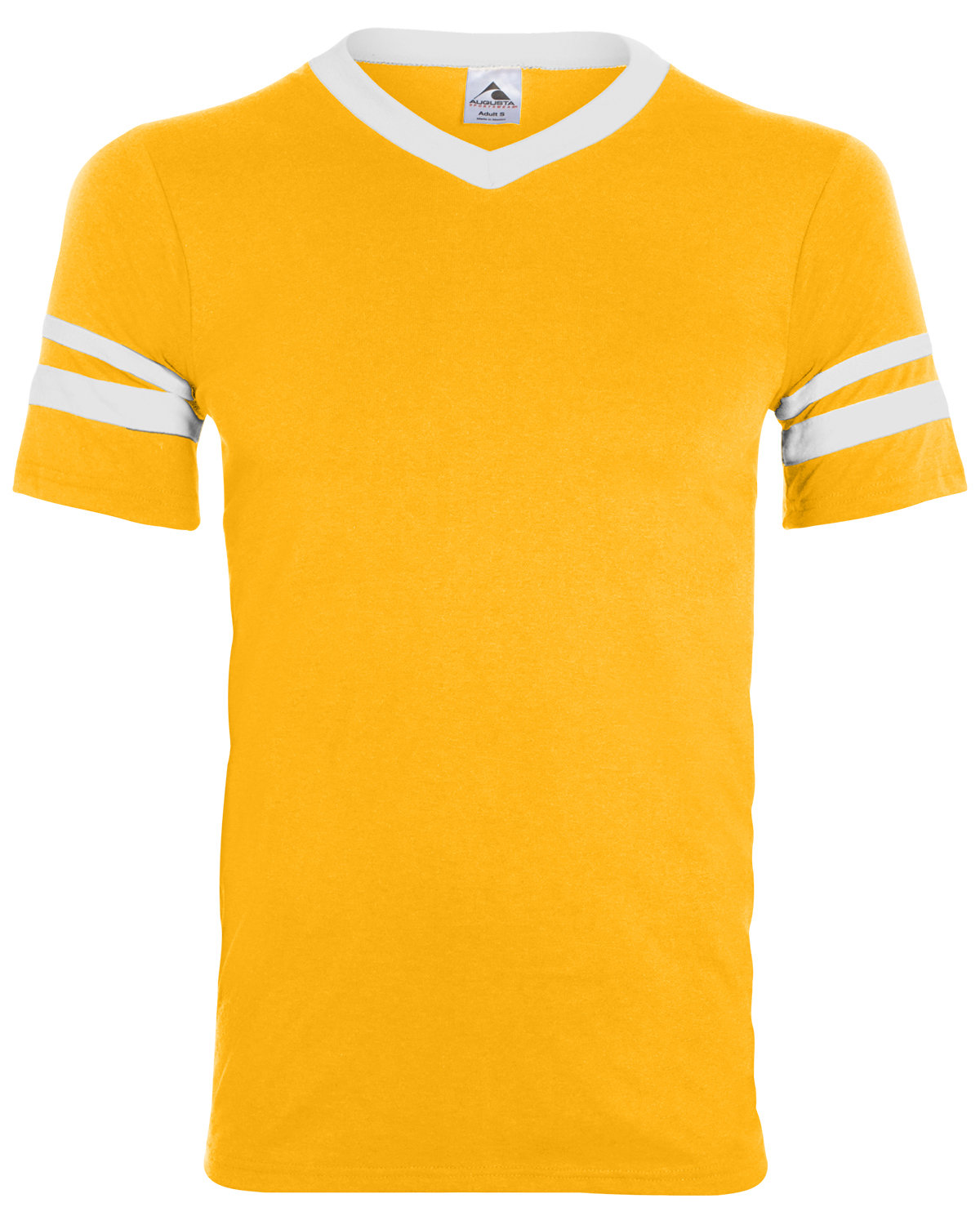 Augusta Sportswear Adult Sleeve Stripe Jersey GOLD/ WHITE 