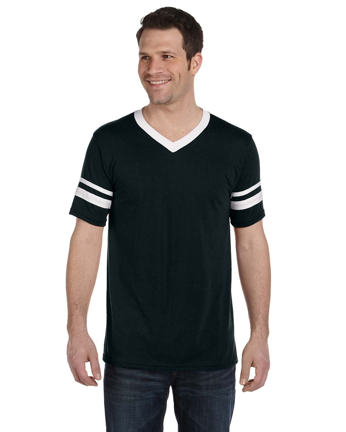 Augusta Sportswear Adult Sleeve Stripe Jersey BLACK/ WHITE 
