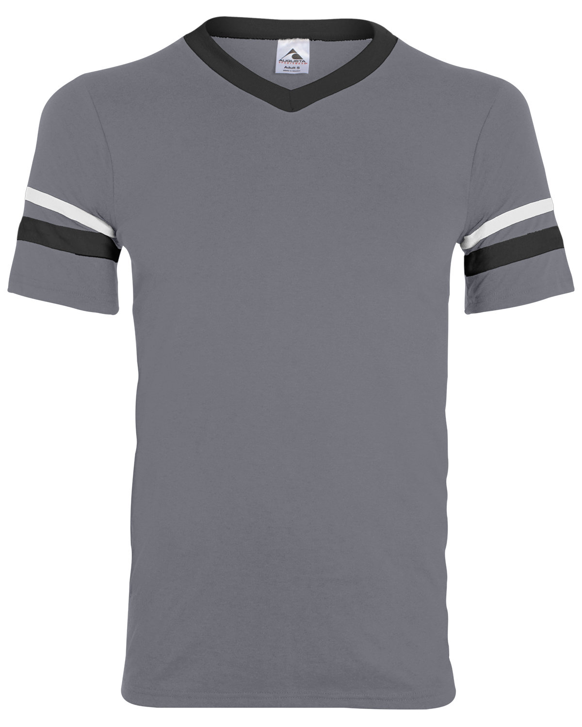 Augusta Sportswear Adult Sleeve Stripe Jersey GRPHITE/ BLK/ WH 