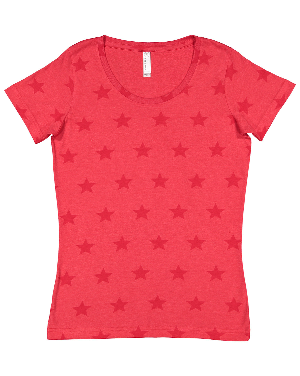 Code Five Ladies' Five Star T-Shirt RED STAR 