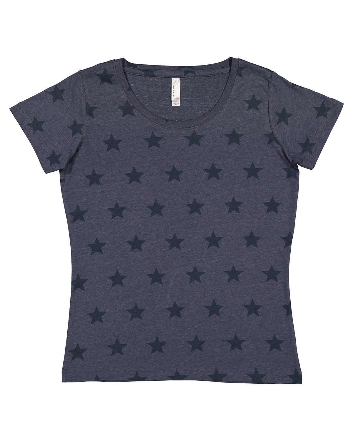 Code Five Ladies' Five Star T-Shirt DENIM STAR 
