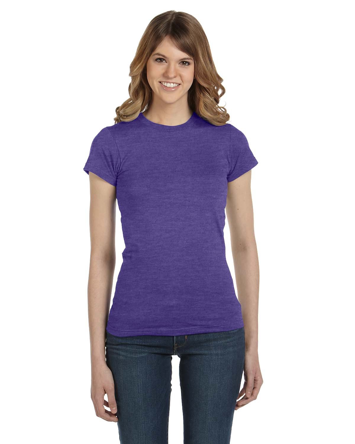 Anvil Ladies' Lightweight Fitted T-Shirt HEATHER PURPLE 
