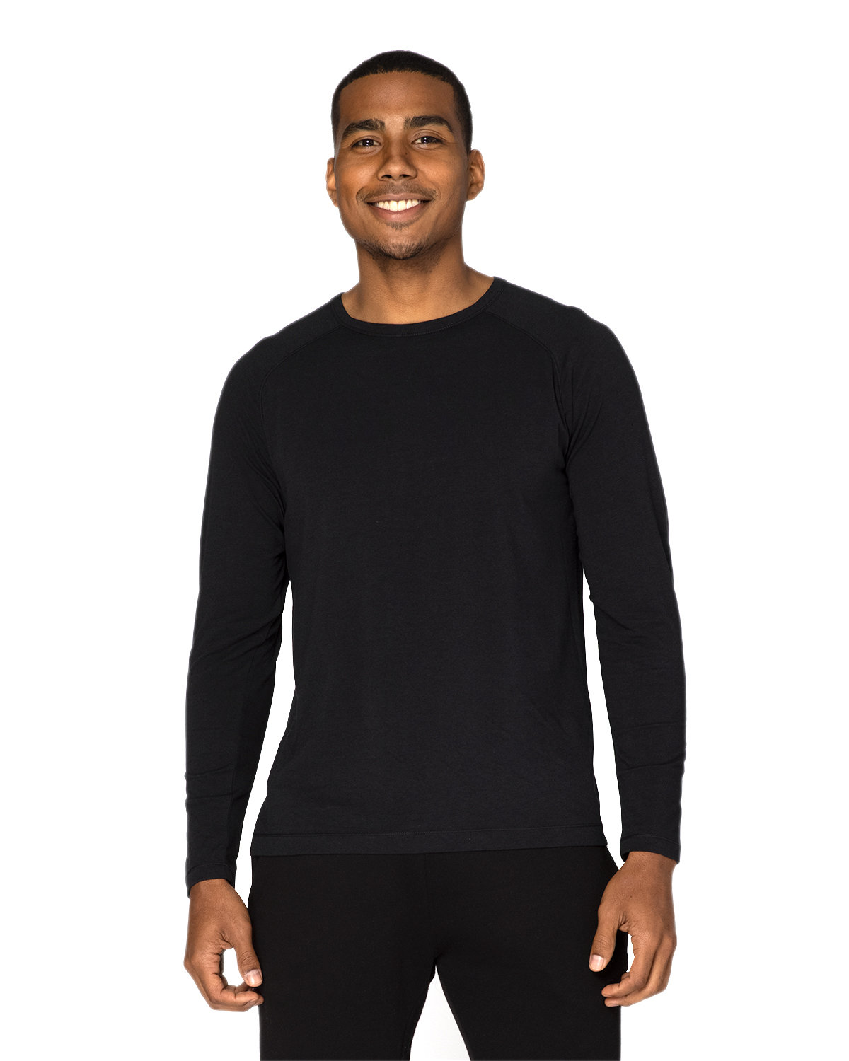 Threadfast Apparel Unisex Impact Long-Sleeve T-Shirt BLACK 