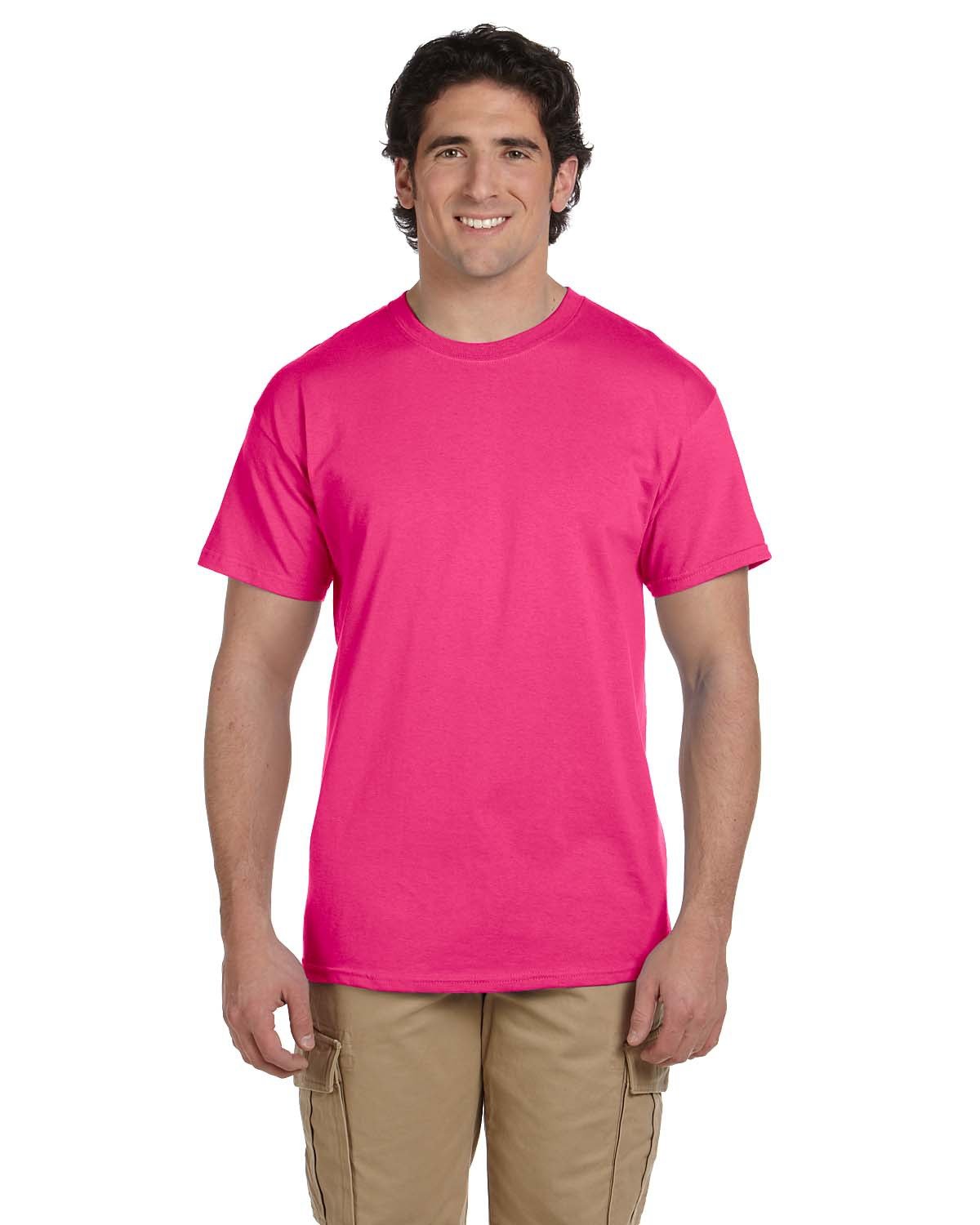 Fruit of the Loom Adult HD Cotton™ T-Shirt CYBER PINK 