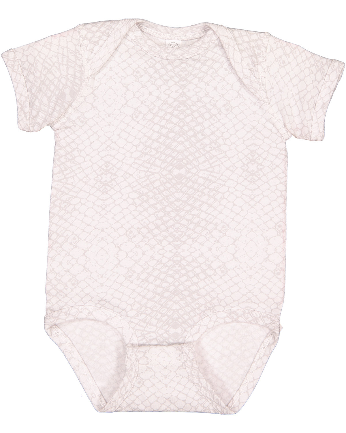 Rabbit Skins Infant Fine Jersey Bodysuit WHITE REPTILE 