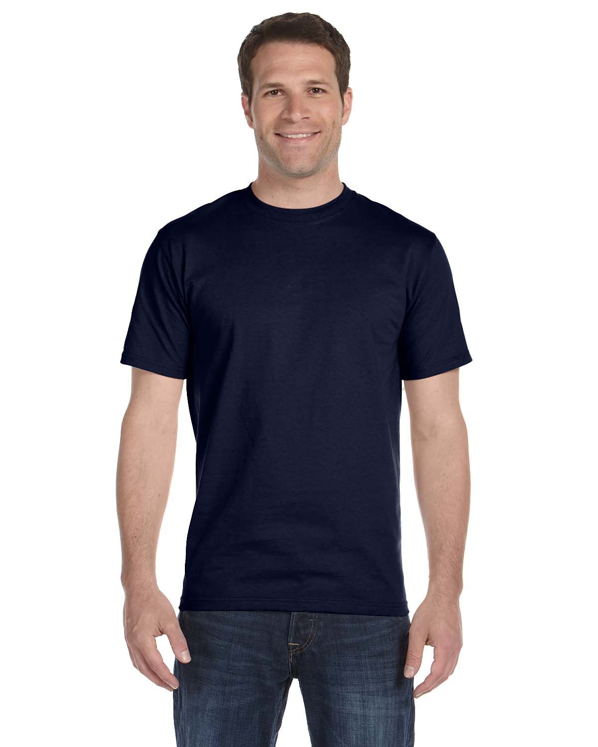 Hanes Unisex 5.2 oz., Comfortsoft® Cotton T-Shirt NAVY 