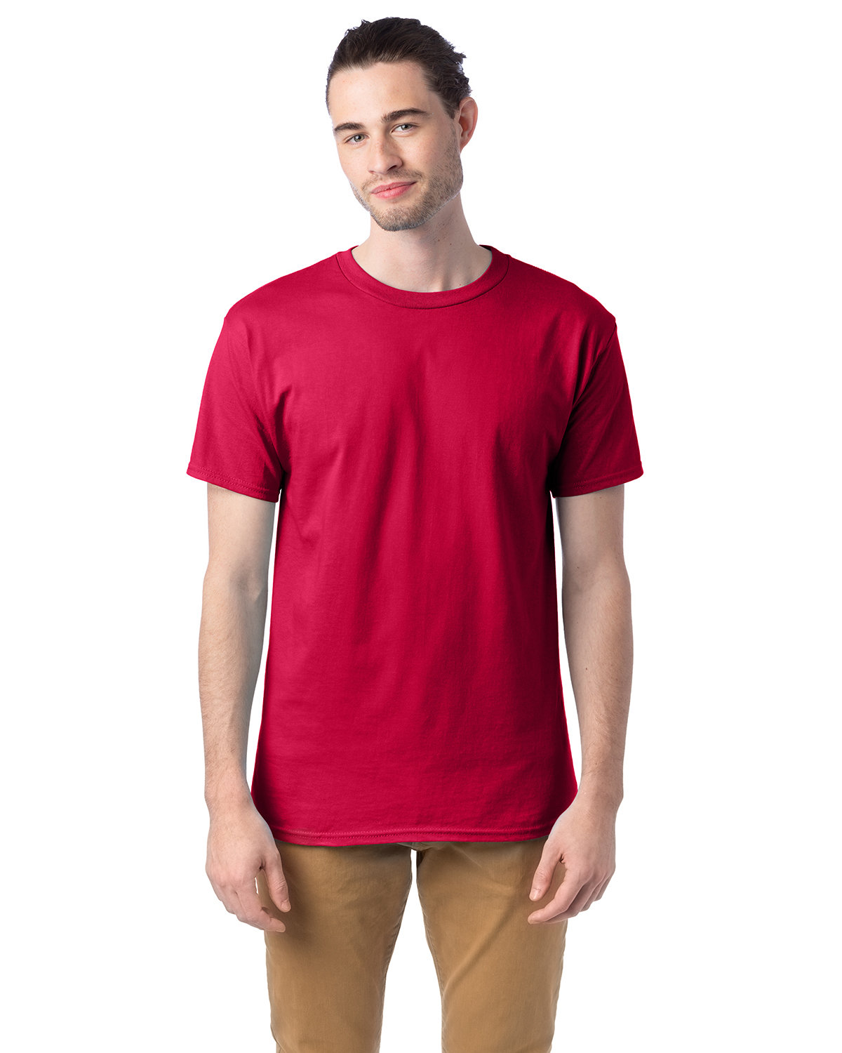 Hanes Unisex 5.2 oz., Comfortsoft® Cotton T-Shirt ATHLETIC CRIMSON 