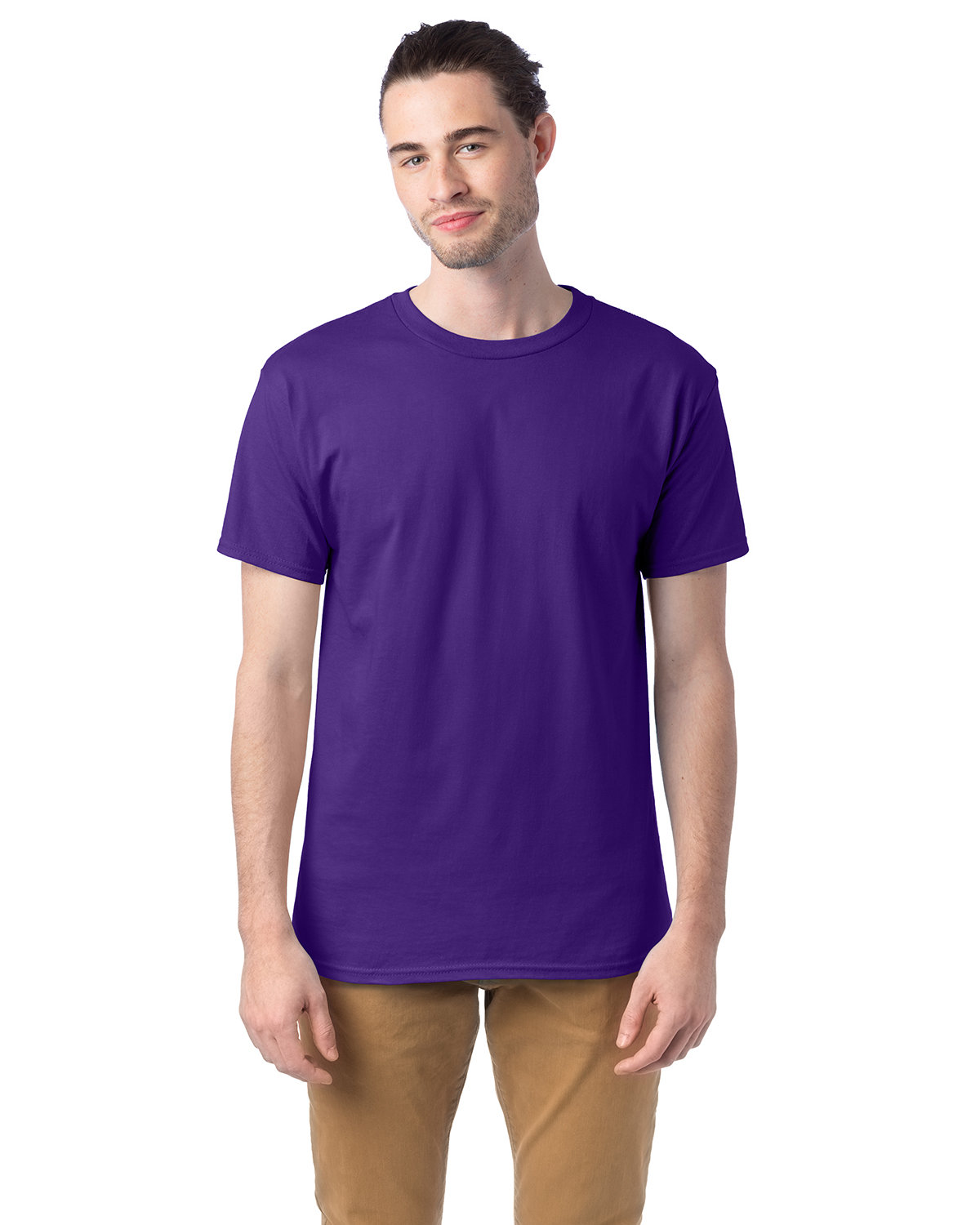 Hanes Adult Essential-T T-Shirt ATHLETIC PURPLE 
