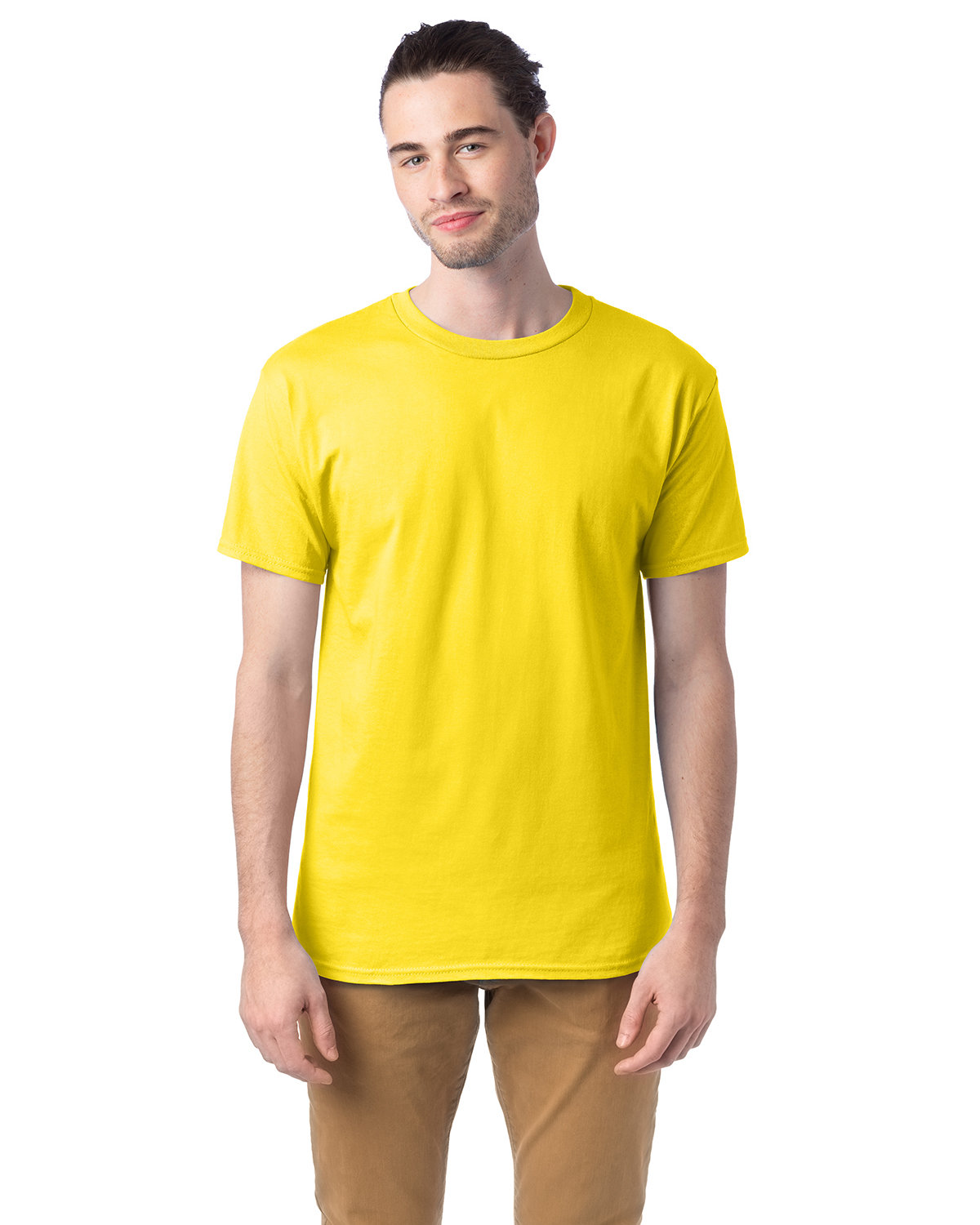 Hanes Unisex 5.2 oz., Comfortsoft® Cotton T-Shirt ATHLETIC YELLOW 