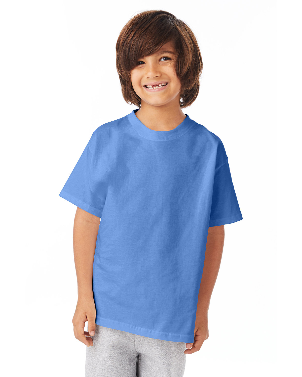 Hanes Youth Authentic-T T-Shirt CAROLINA BLUE 