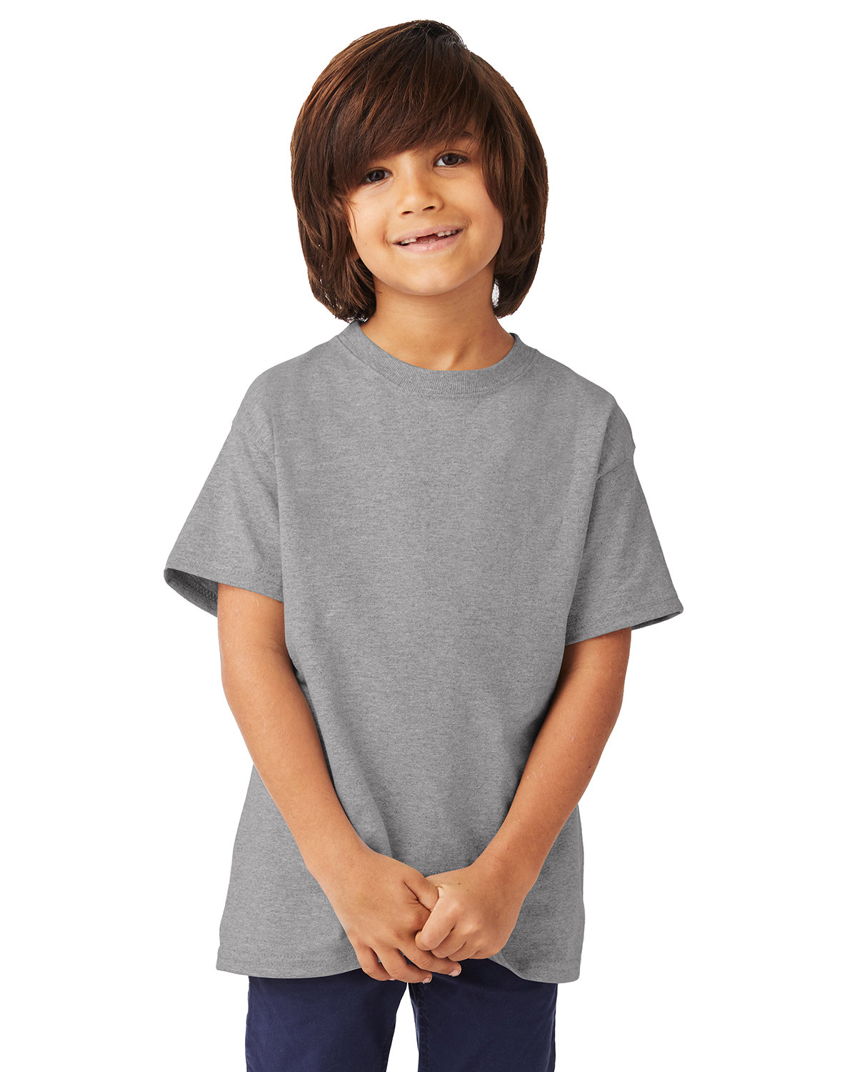 Hanes Youth Authentic-T T-Shirt OXFORD GREY 