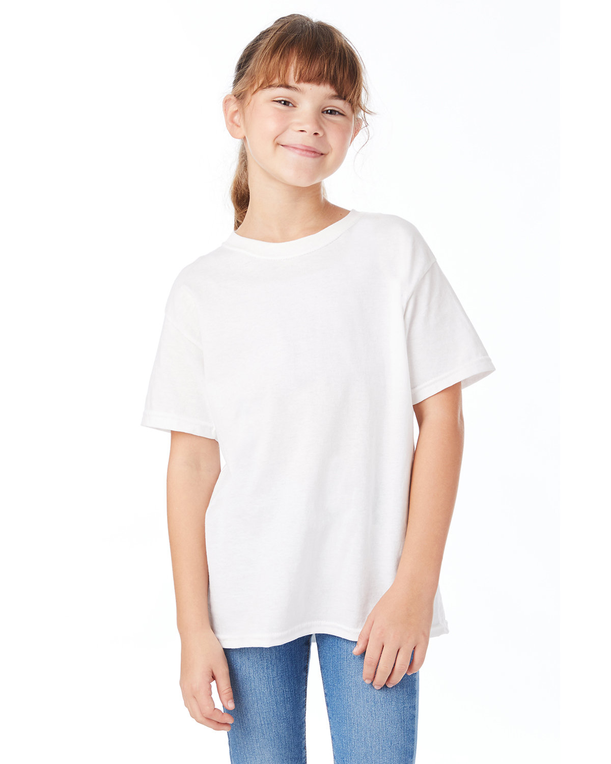 Hanes Youth Essential-T T-Shirt WHITE 