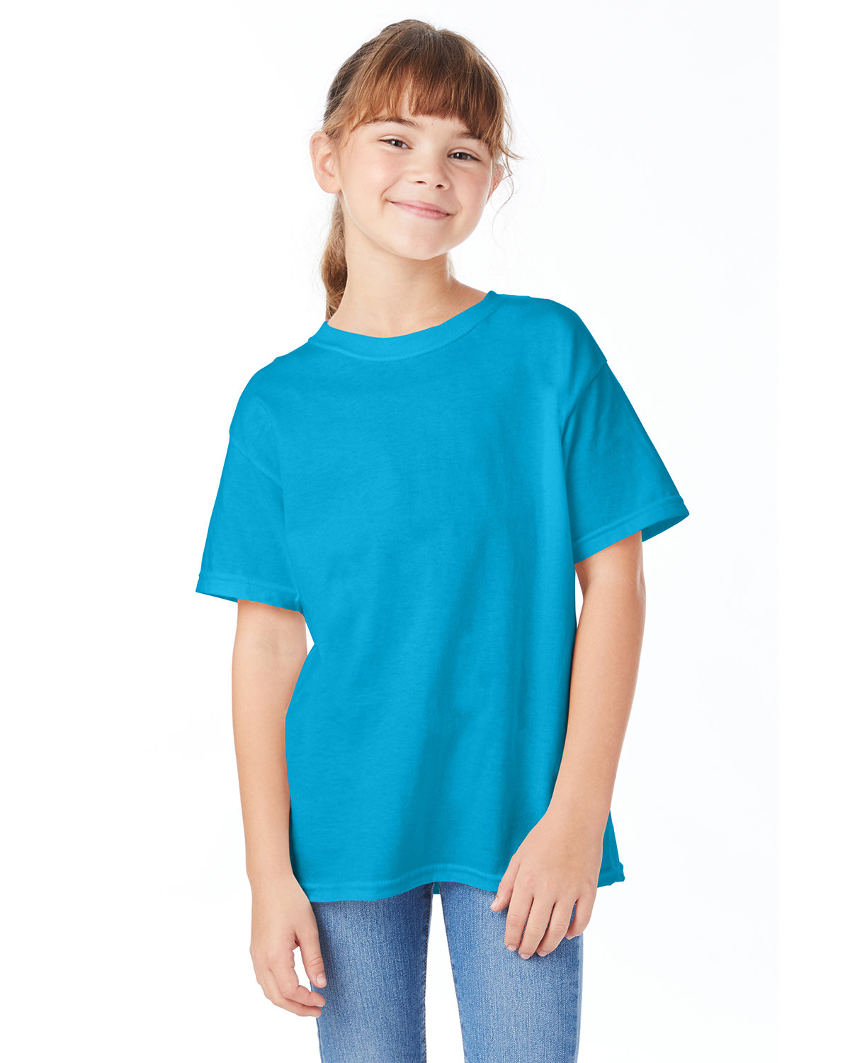 Hanes Youth Essential-T T-Shirt TEAL 