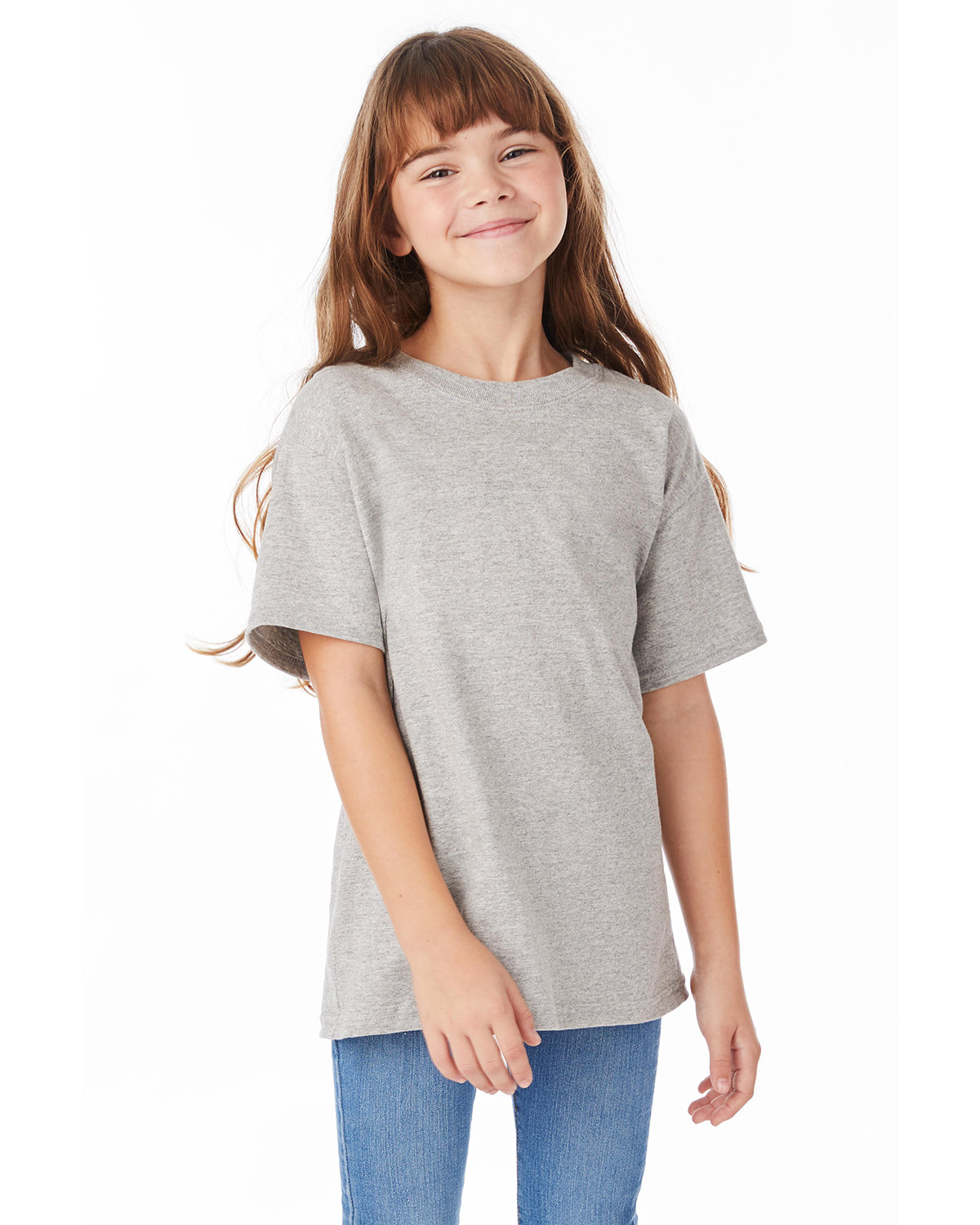 Hanes Youth Essential-T T-Shirt LIGHT STEEL 