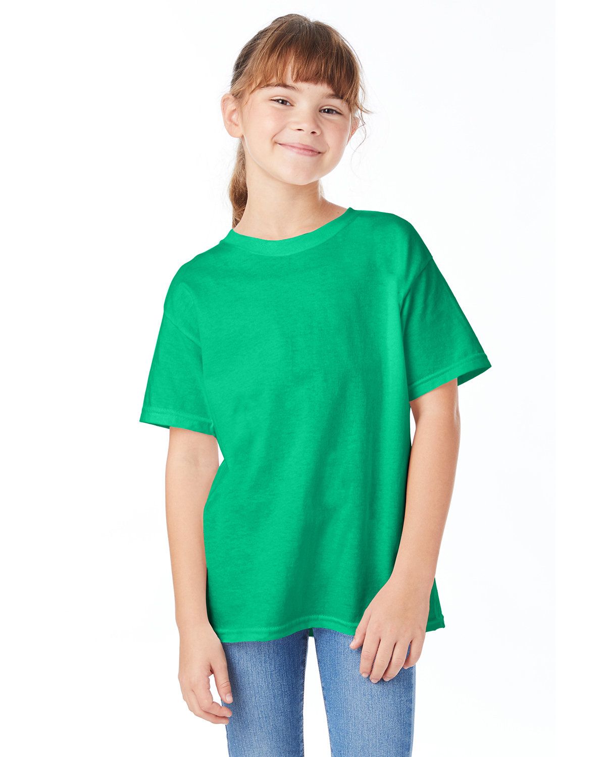 Hanes Youth Essential-T T-Shirt KELLY GREEN 
