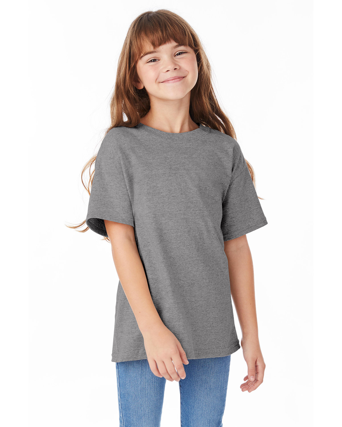 Hanes Youth Essential-T T-Shirt OXFORD GRAY 