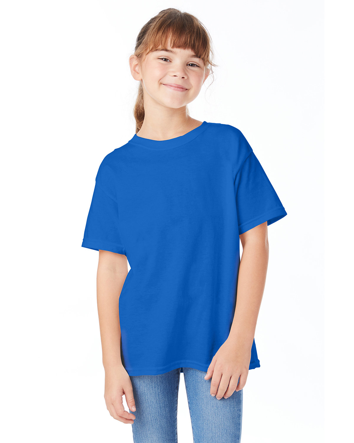 Hanes Youth Essential-T T-Shirt BLUEBELL BREEZE 