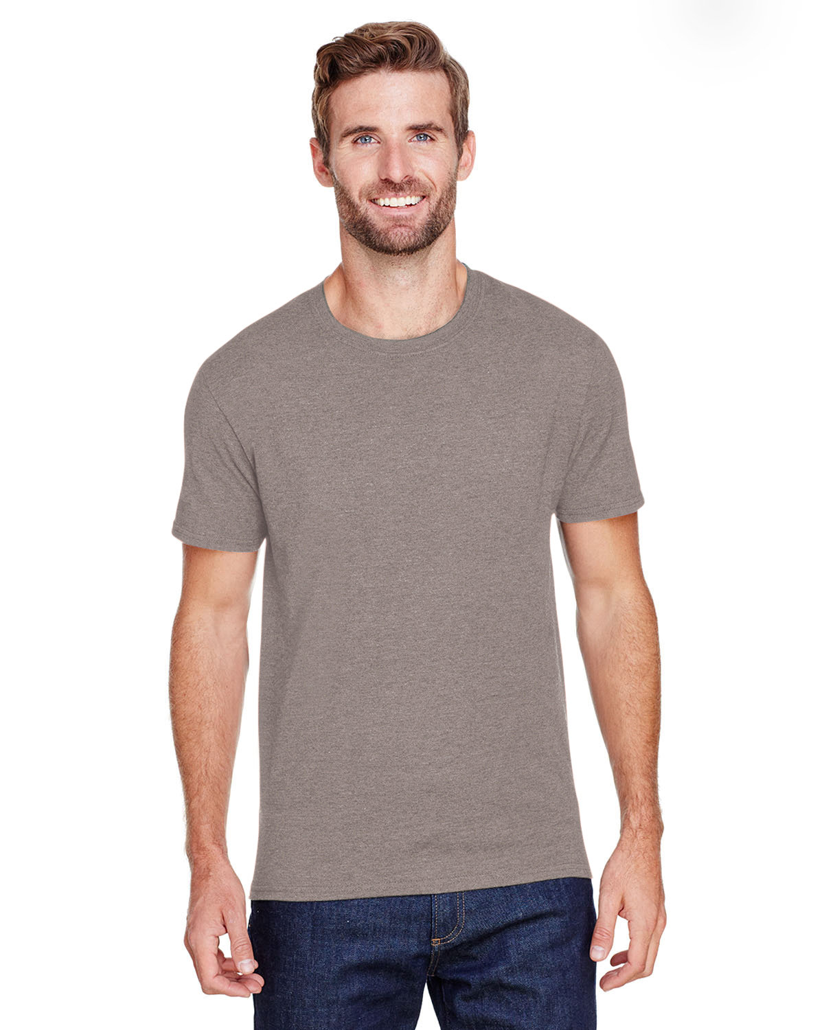 Jerzees Adult Premium Blend Ring-Spun T-Shirt TAUPE HEATHER 