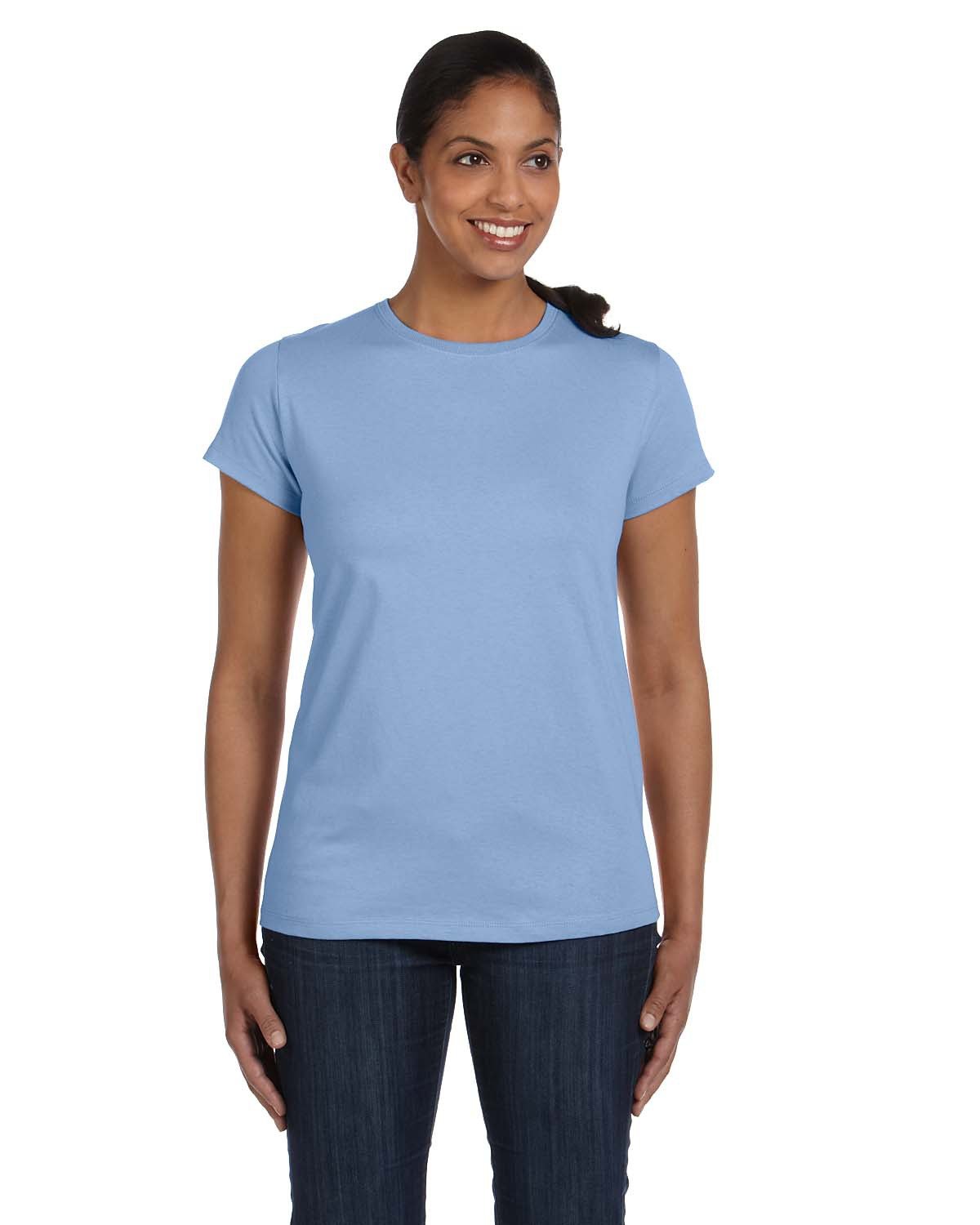 Hanes Ladies' Essential-T T-Shirt LIGHT BLUE 