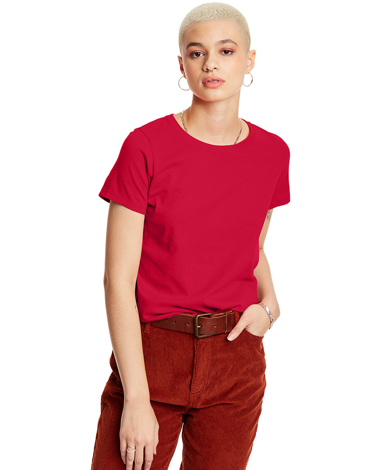 Hanes Ladies' Essential-T T-Shirt deep red 