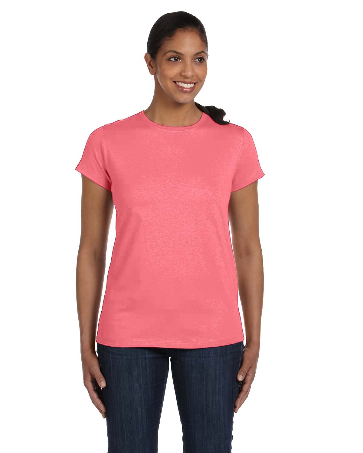 Hanes Ladies' Essential-T T-Shirt CHARISMA CORAL 