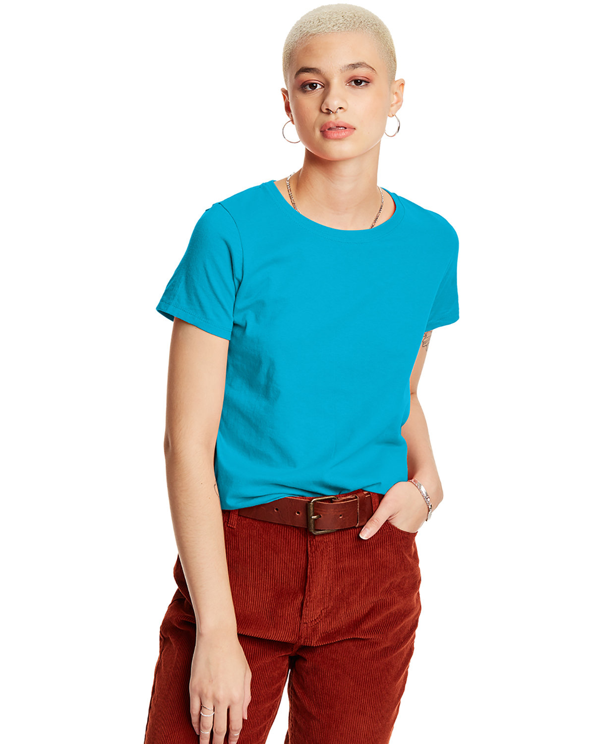 Hanes Ladies' Essential-T T-Shirt BLUE HORIZON 
