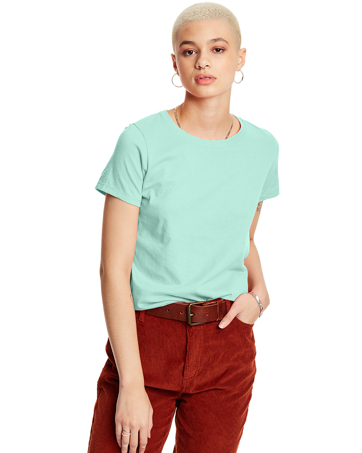 Hanes Ladies' Essential-T T-Shirt CLEAN MINT 