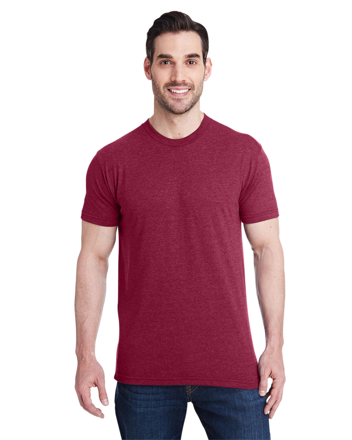 Bayside Unisex Triblend T-Shirt TRI BURGUNDY 