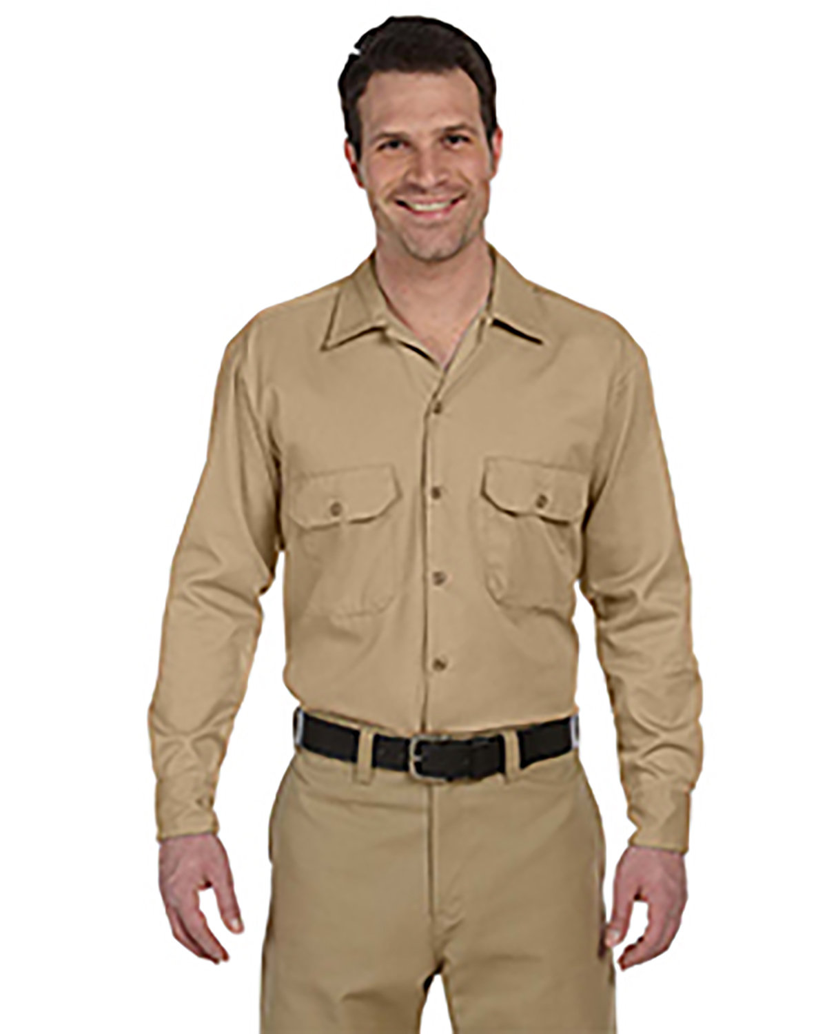 Dickies Men's 5.25 oz./yd² Long-Sleeve Work Shirt DESERT SAND 
