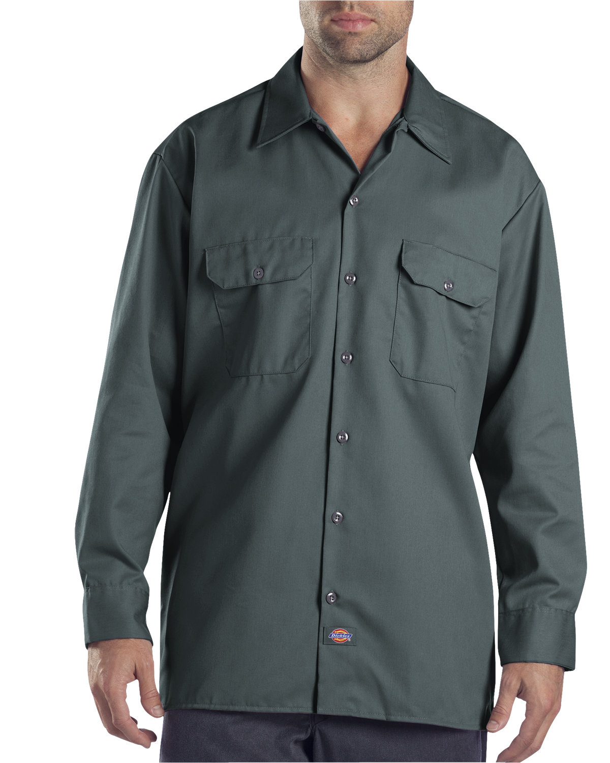 Dickies Men's 5.25 oz./yd² Long-Sleeve Work Shirt LINCOLN GREEN 