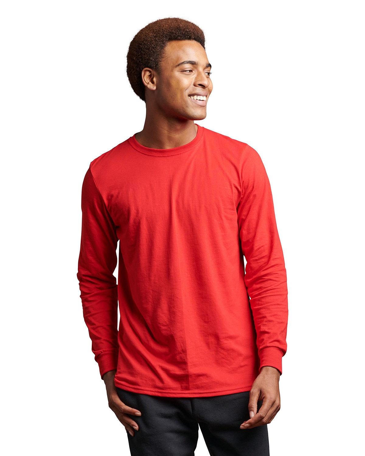 Russell Athletic Unisex Cotton Classic Long-Sleeve T-Shirt TRUE RED 