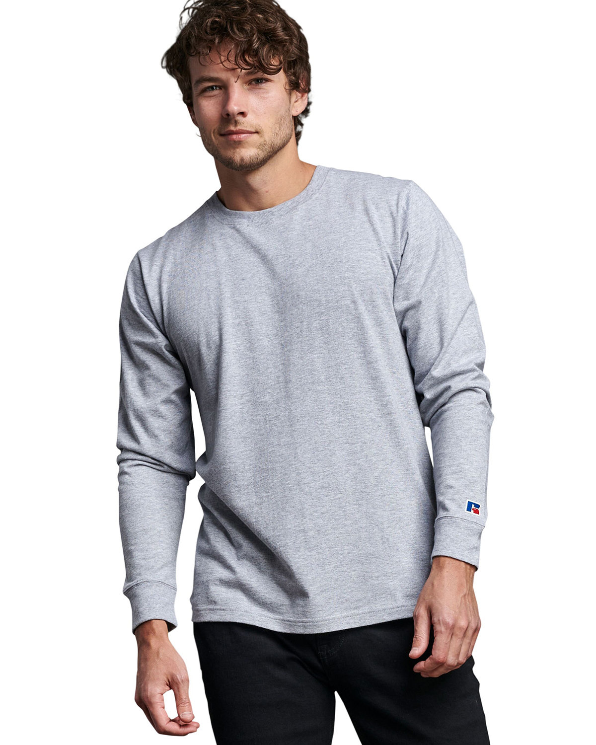 Russell Athletic Unisex Cotton Classic Long-Sleeve T-Shirt ATHLETIC HEATHER 