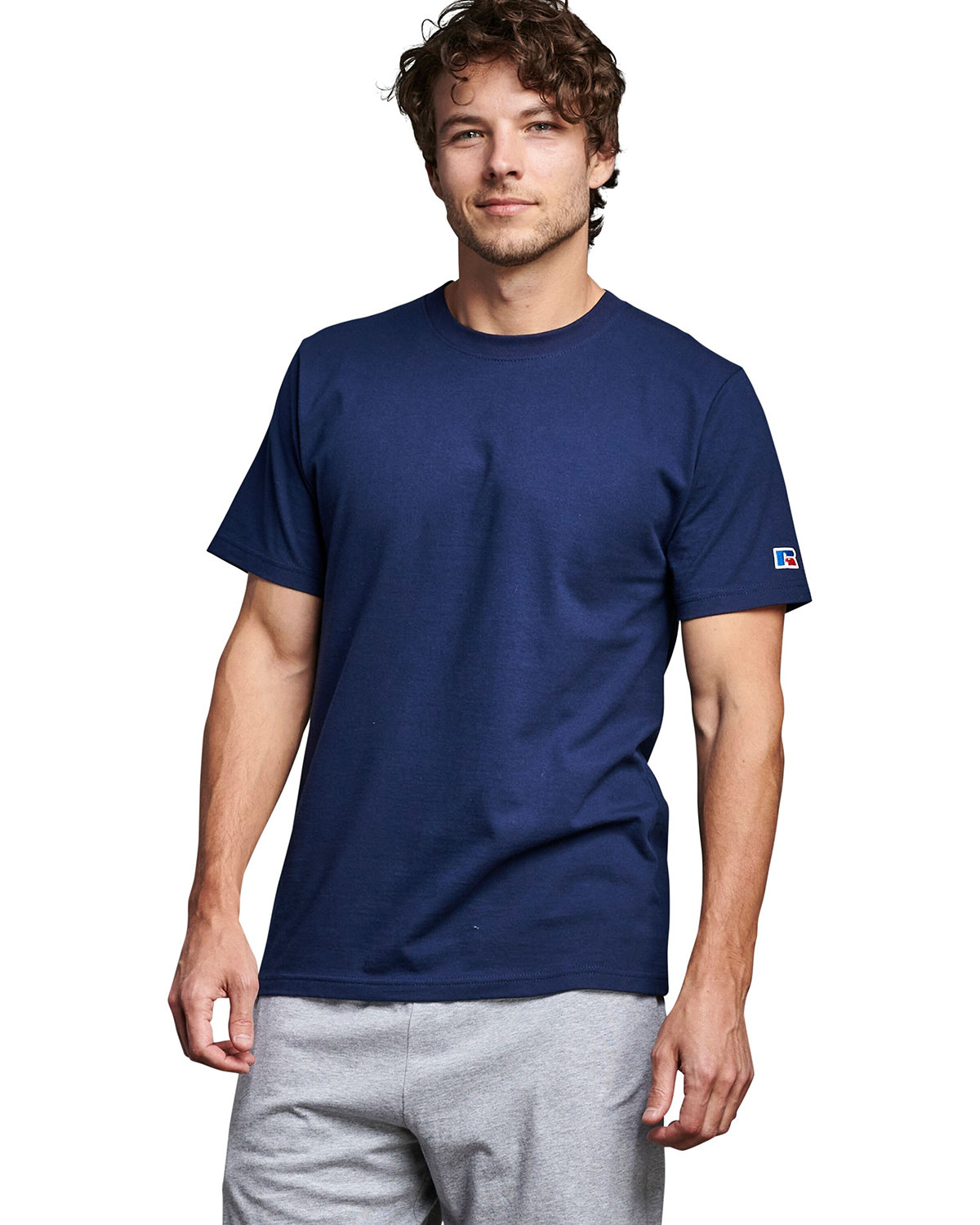 Russell Athletic Unisex Cotton Classic T-Shirt NAVY 
