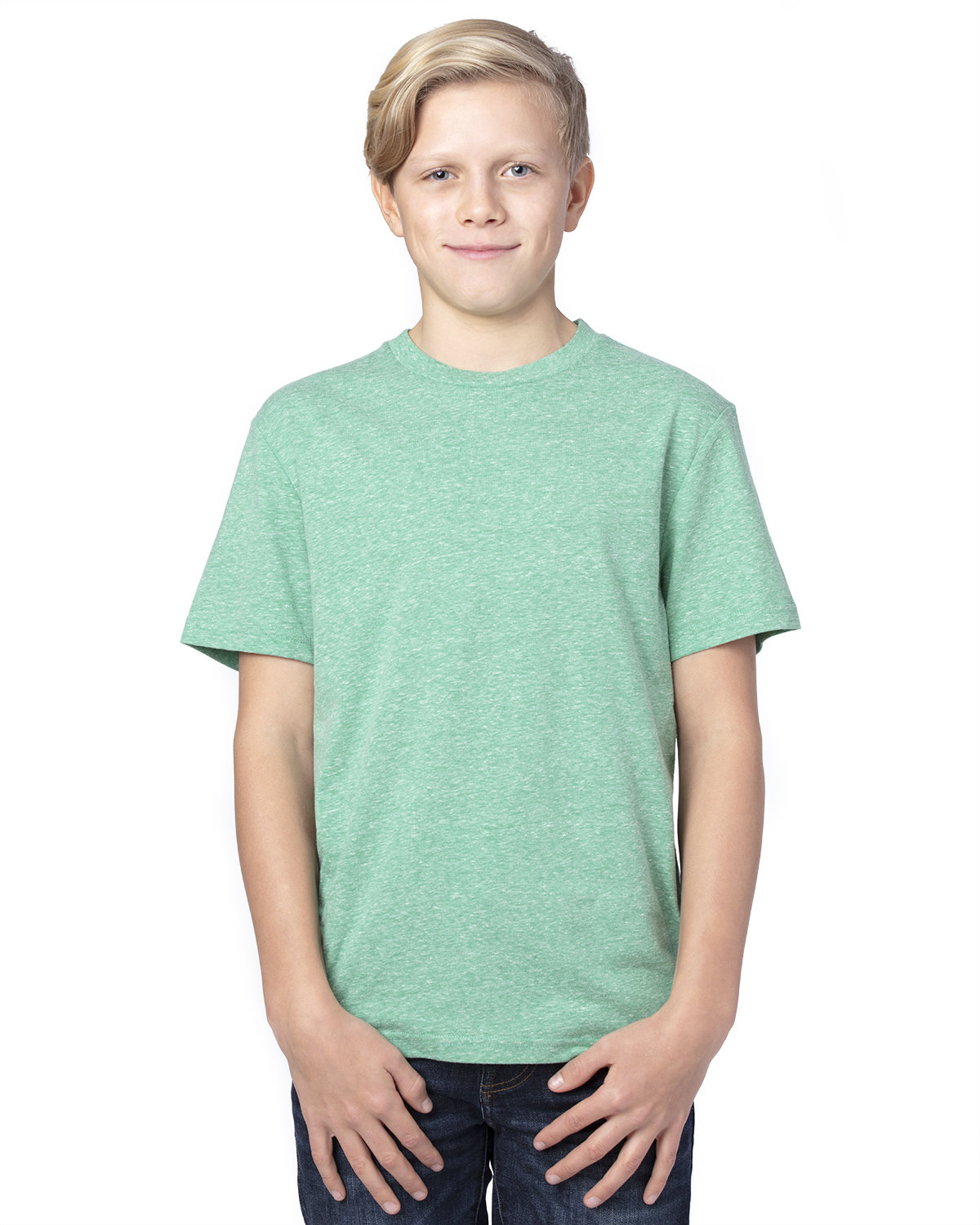 Threadfast Apparel Youth Triblend T-Shirt GREEN TRIBLEND 