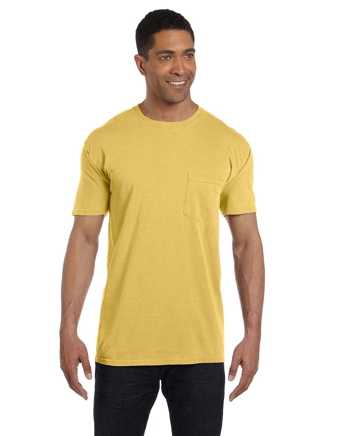 Comfort Colors Adult Heavyweight Pocket T-Shirt MUSTARD 
